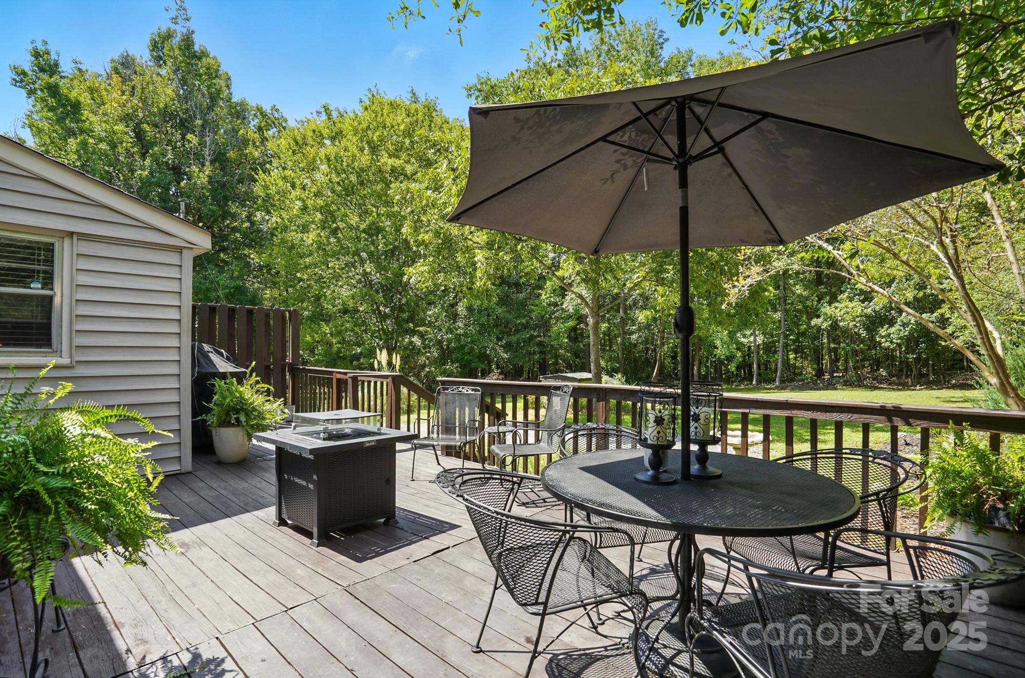 4825 Edgeland Road Edgemoor, SC 29712 - Photo 30 of 34 a view of a table and chairs under an umbrella