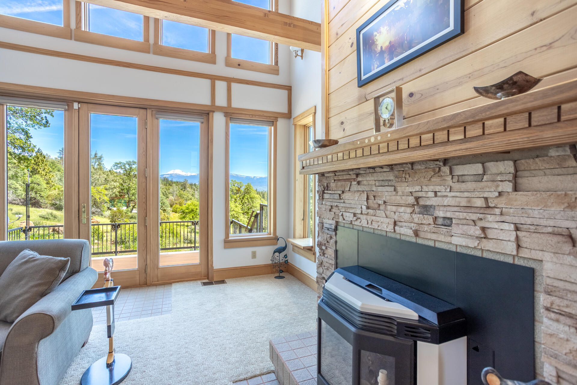 6360 Wilson Hill Road Shingletown, CA 96088 - Photo 6 of 79 a living room with furniture and a fireplace