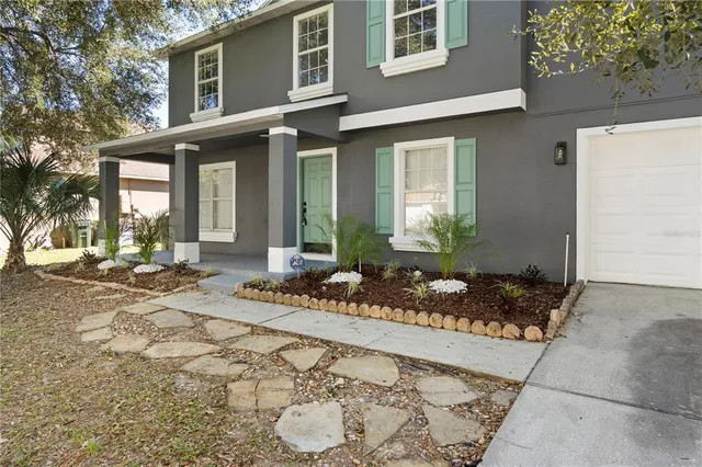 a front view of a house