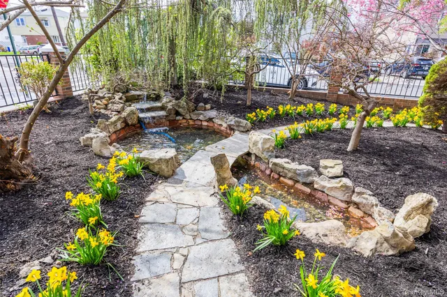 a bunch of flowers are in a garden