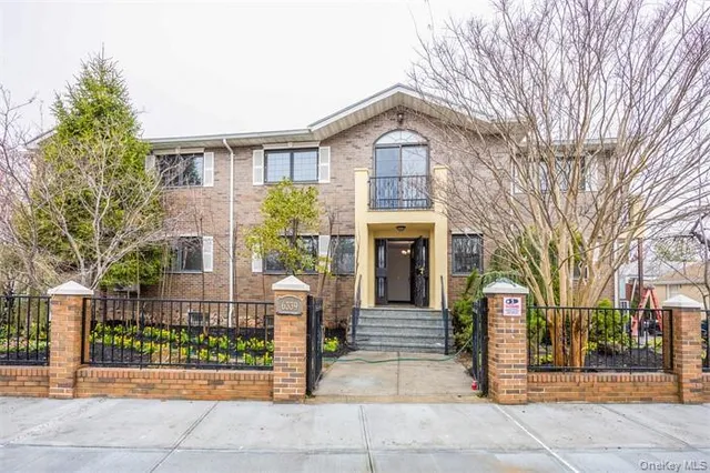 a view of a building with a street