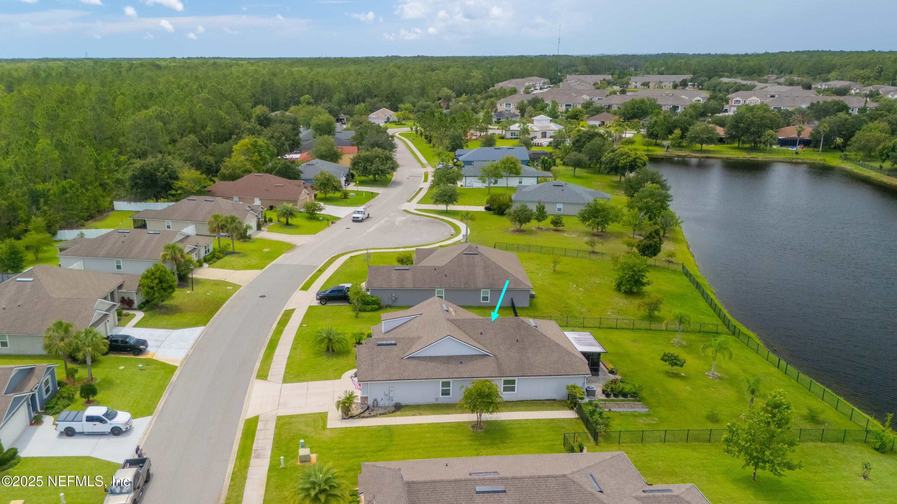 333 Old Hickory Forest Road St. Augustine, FL 32084 - Photo 49 of 62 an aerial view of a house with a swimming pool outdoor seating and yard