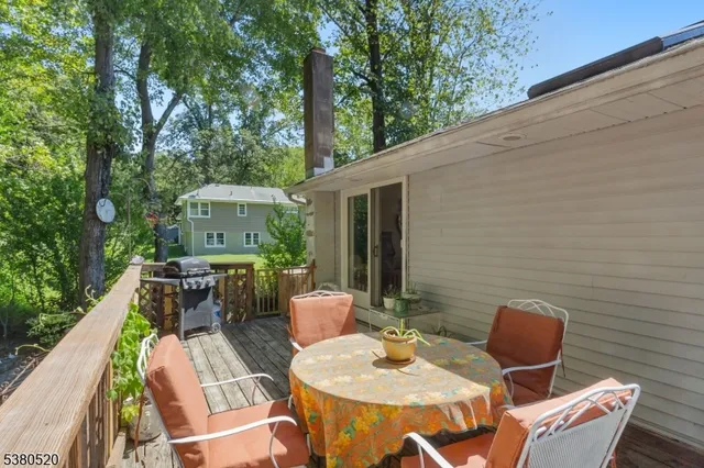 a view of backyard with outdoor seating and plants