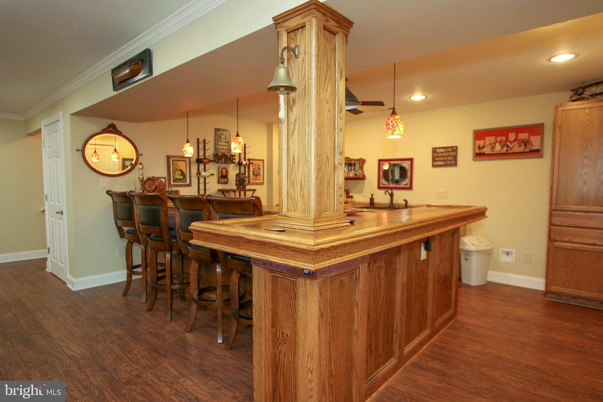 800 Cattail Road Winchester, VA 22603 - Photo 29 of 44 Entertain in style at this HUGE custom oak bar