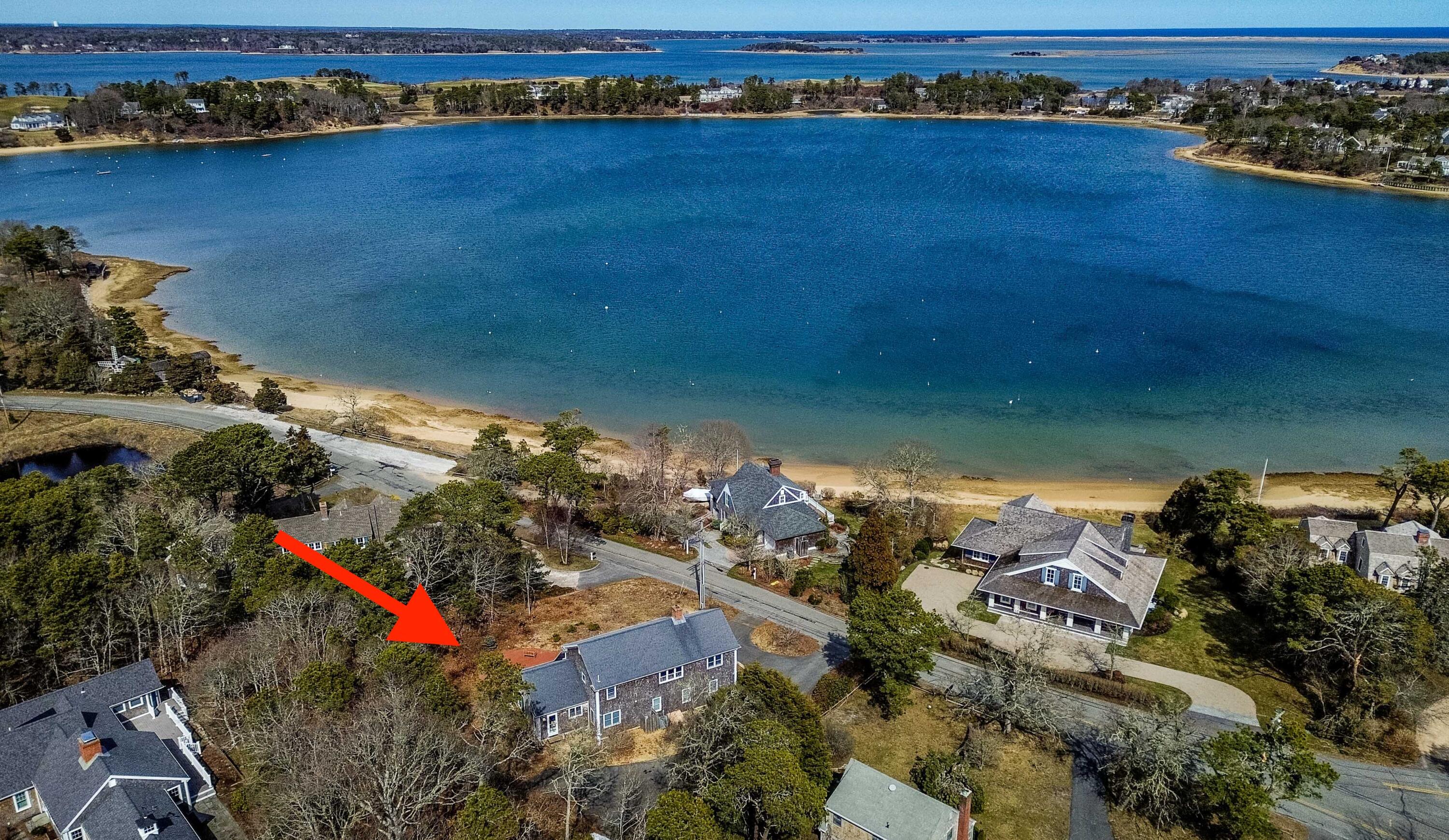 104 Seapine Road North Chatham, MA 02650 - Photo 4 of 36 an aerial view of a houses with a lake