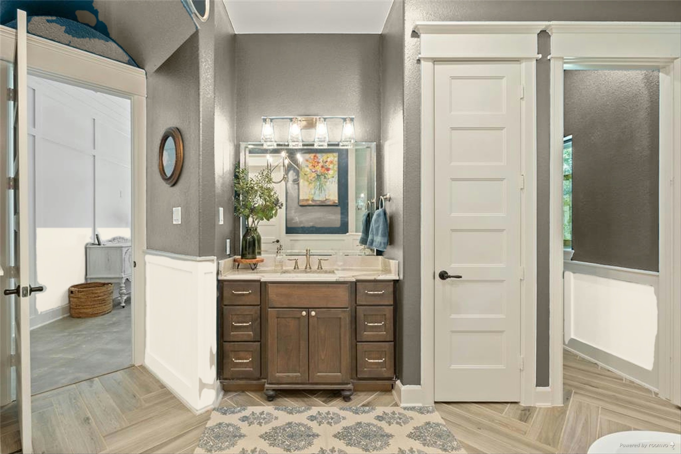 126 Fluorite Court Huntsville, TX 77340 - Photo 20 of 50 a room with a sink and a mirror