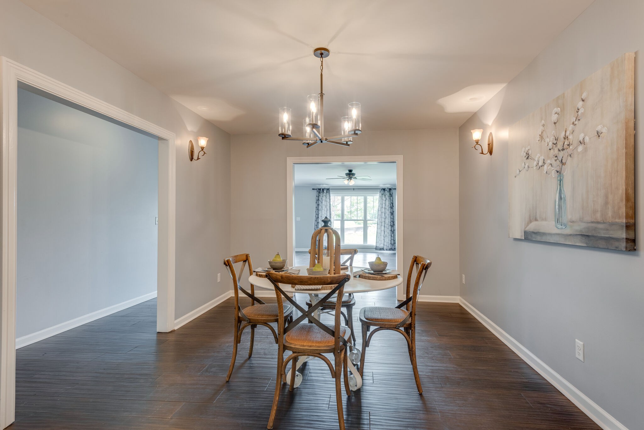 6201 Ladd Road Franklin, TN 37067 - Photo 8 of 28 a view of a dining room with furniture window and wooden floor