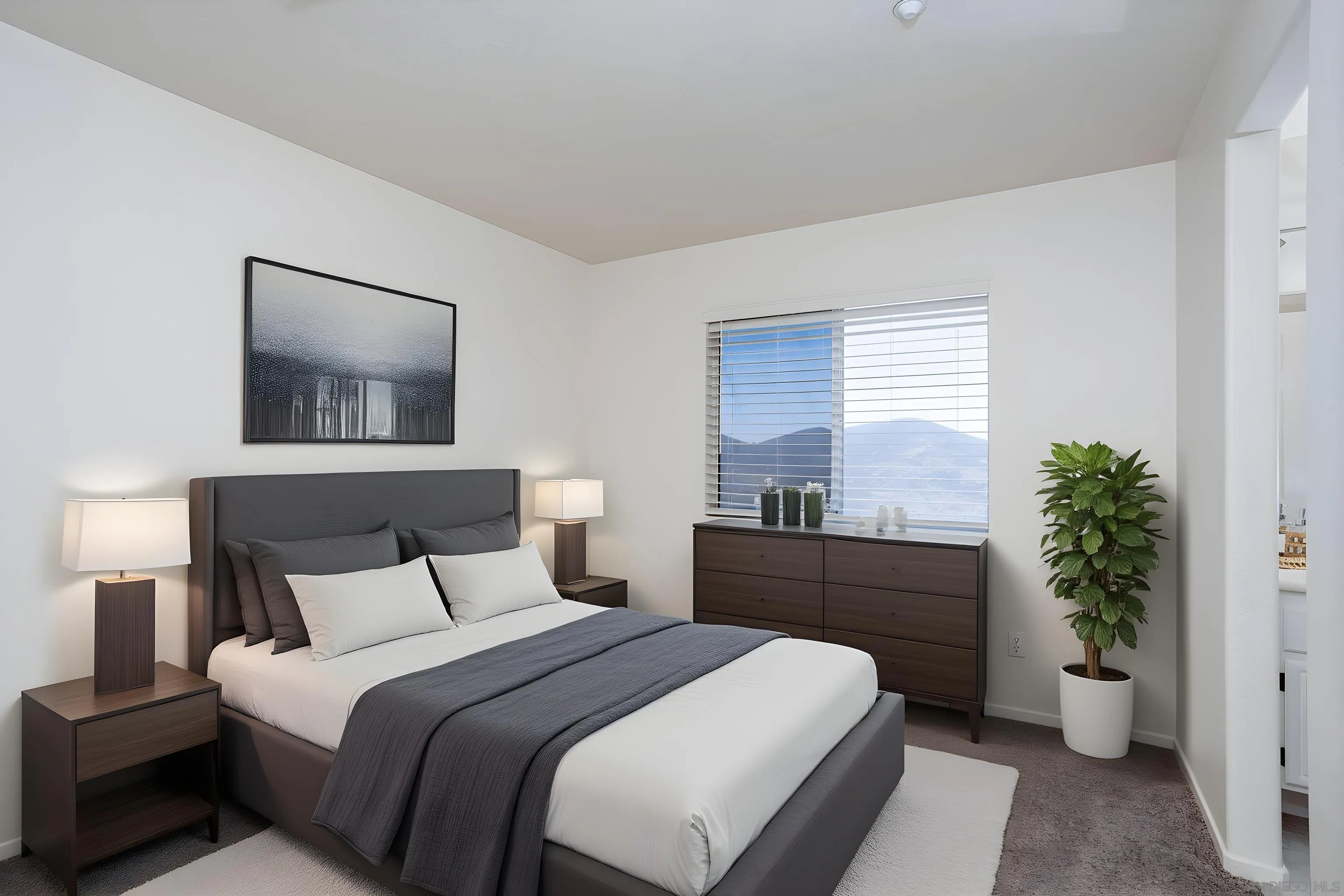 2168 Pointe Parkway Spring Valley, CA 91978 - Photo 22 of 50 a bedroom with a bed potted plant and a window