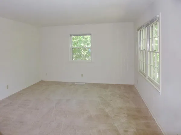 an empty room with a window