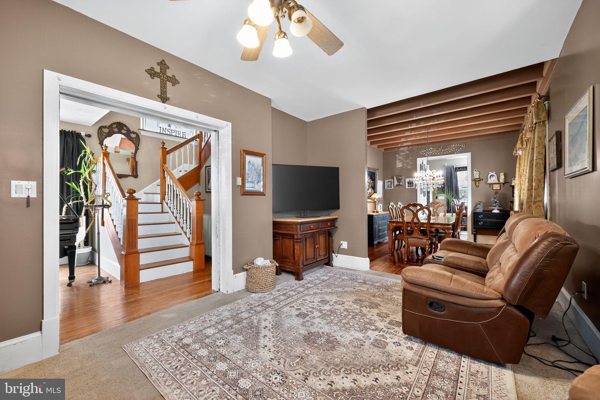 514 Park Avenue Laurel Springs, NJ 08021 - Photo 4 of 30 a living room with furniture and a flat screen tv