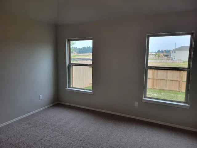 an empty room with a window