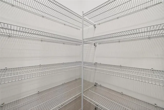 a view of a room with rack on the wall