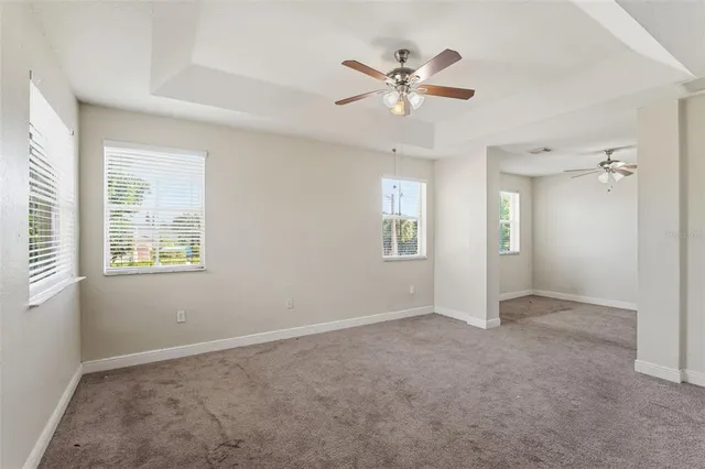 an empty room with a window