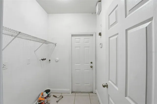 a view of a big room with storage