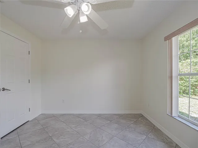 an empty room with a window