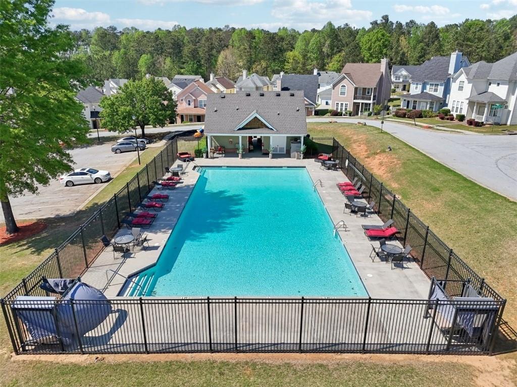 4437 Ben Hill Road Atlanta, GA 30349 - Photo 38 of 40 a aerial view of a house with swimming pool
