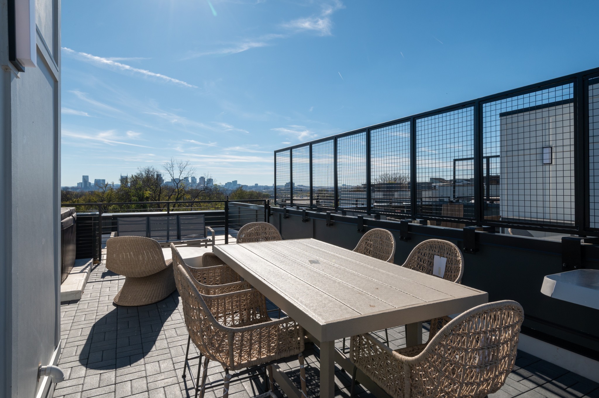 97 Lucile Street Nashville, TN 37207 - Photo 17 of 27 a view of a balcony dining table and chairs