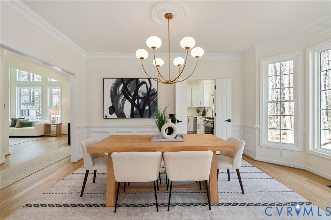 14200 Princess Mary Road Chesterfield, VA 23838 - Photo 20 of 83 a view of a dining room with furniture and wooden floor