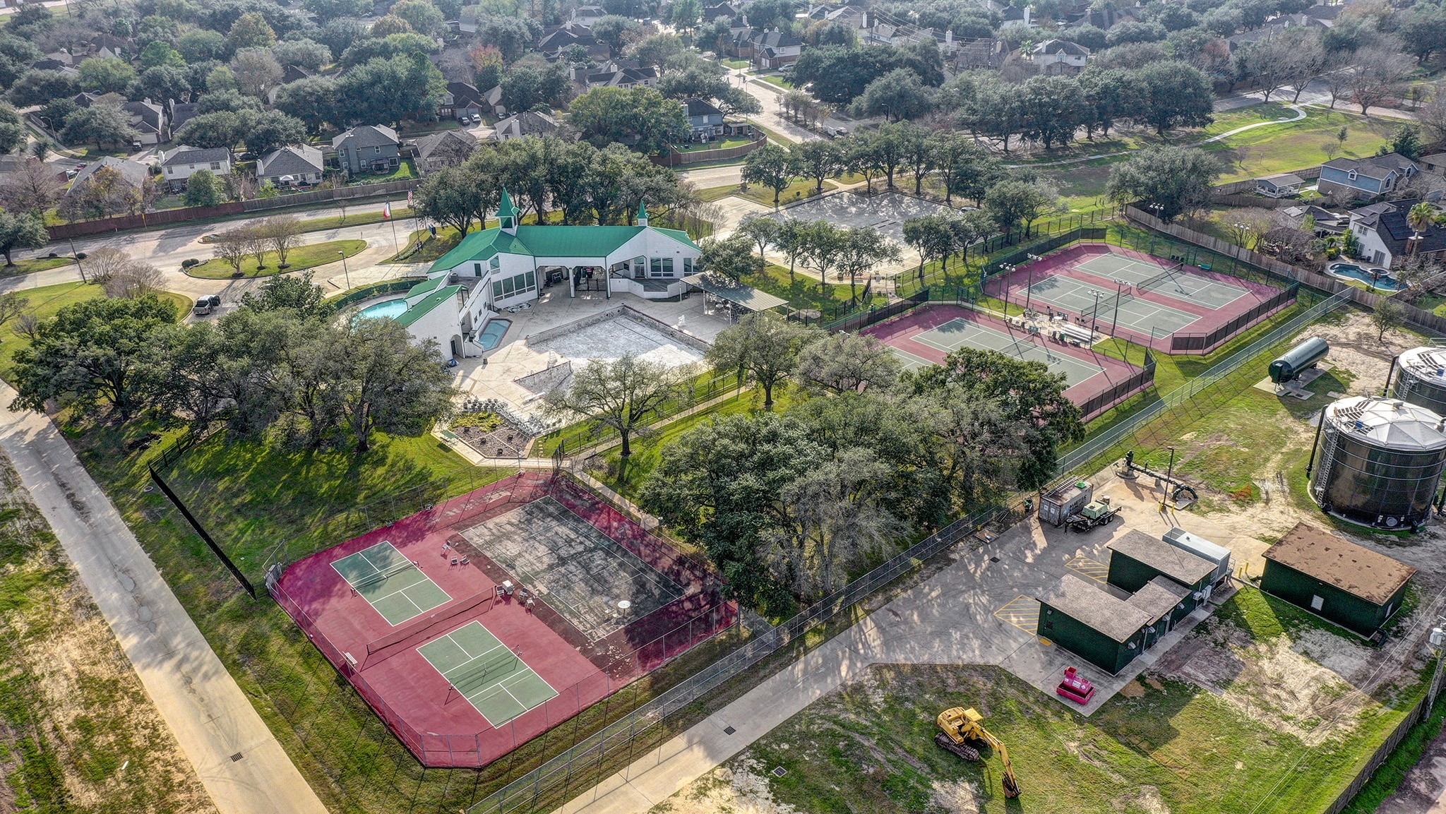 10222 Crooks Way Court Houston, TX 77065 - Photo 22 of 27 Alternative view of the clubhouse, pool, tennis and pickleball courts.