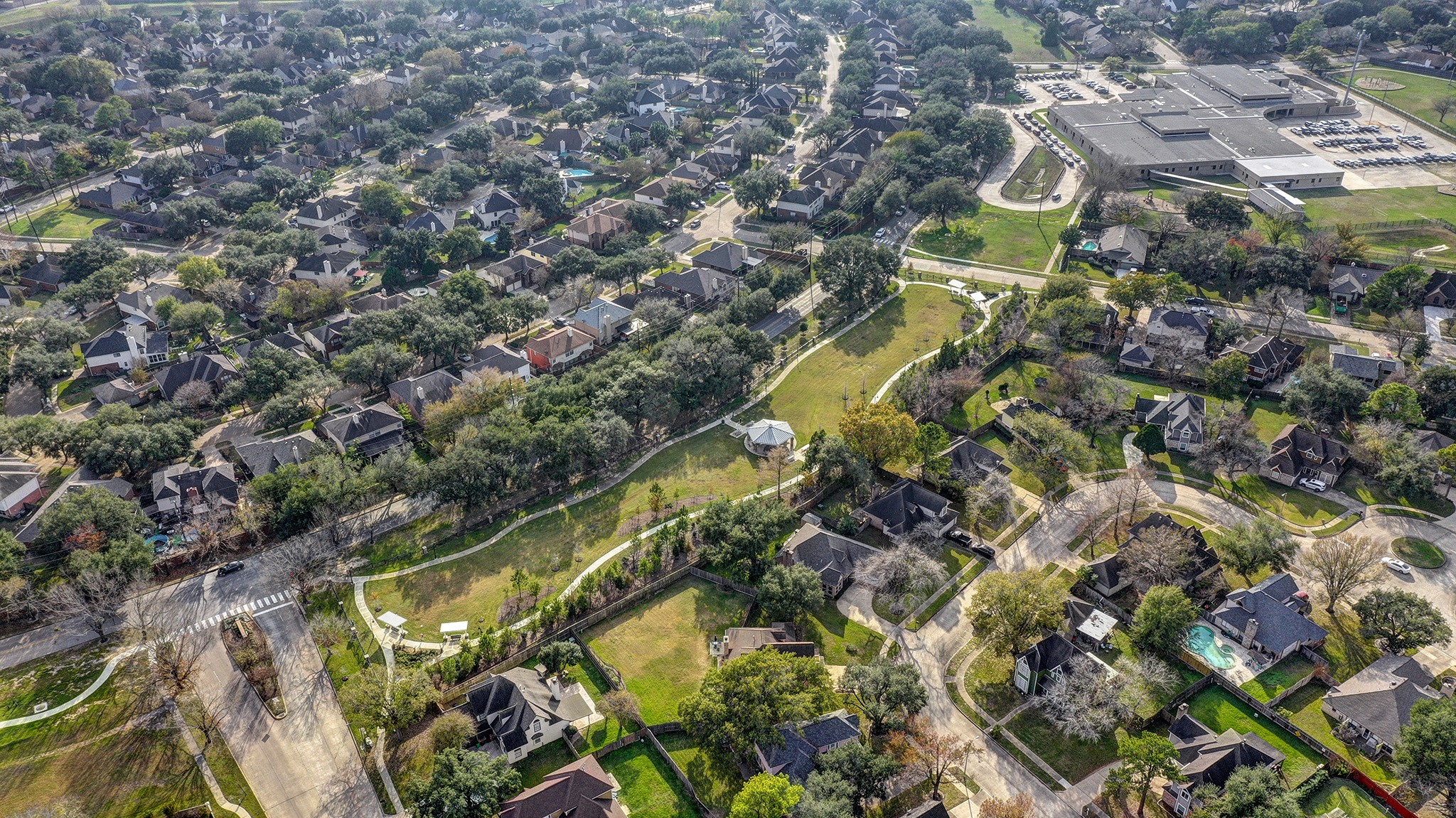 10222 Crooks Way Court Houston, TX 77065 - Photo 23 of 27 Overhead view of the beautiful walking trails.