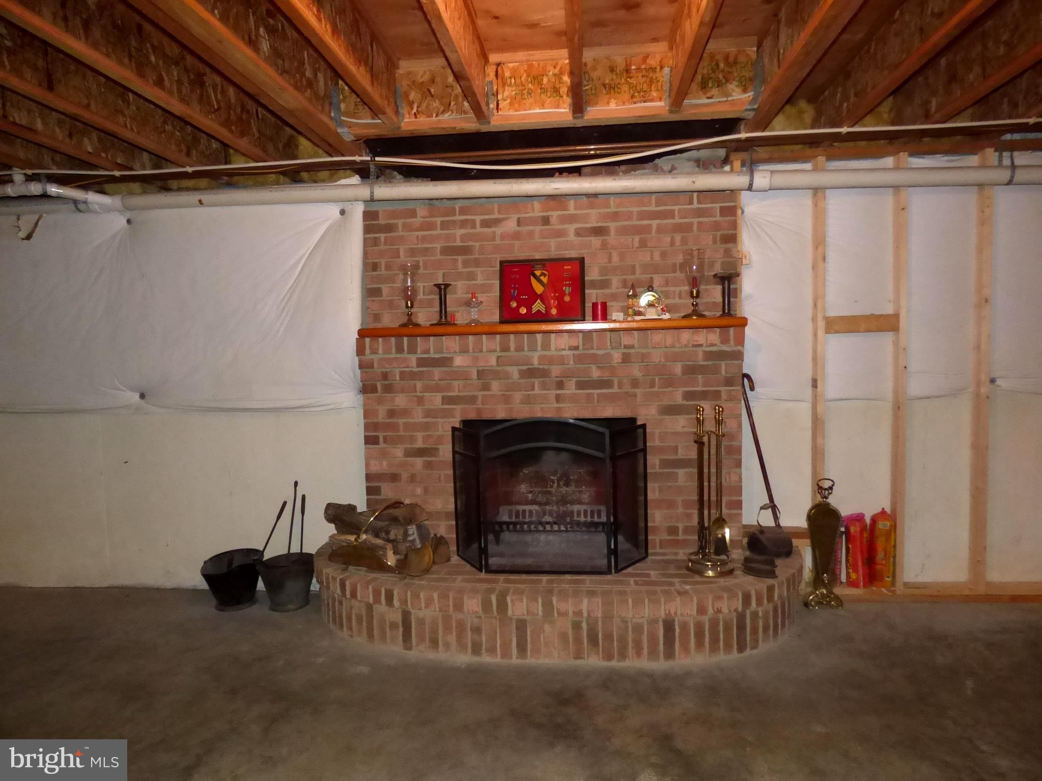 3330 Oranda Road Strasburg, VA 22657 - Photo 31 of 43 Lower level Brick Fireplace