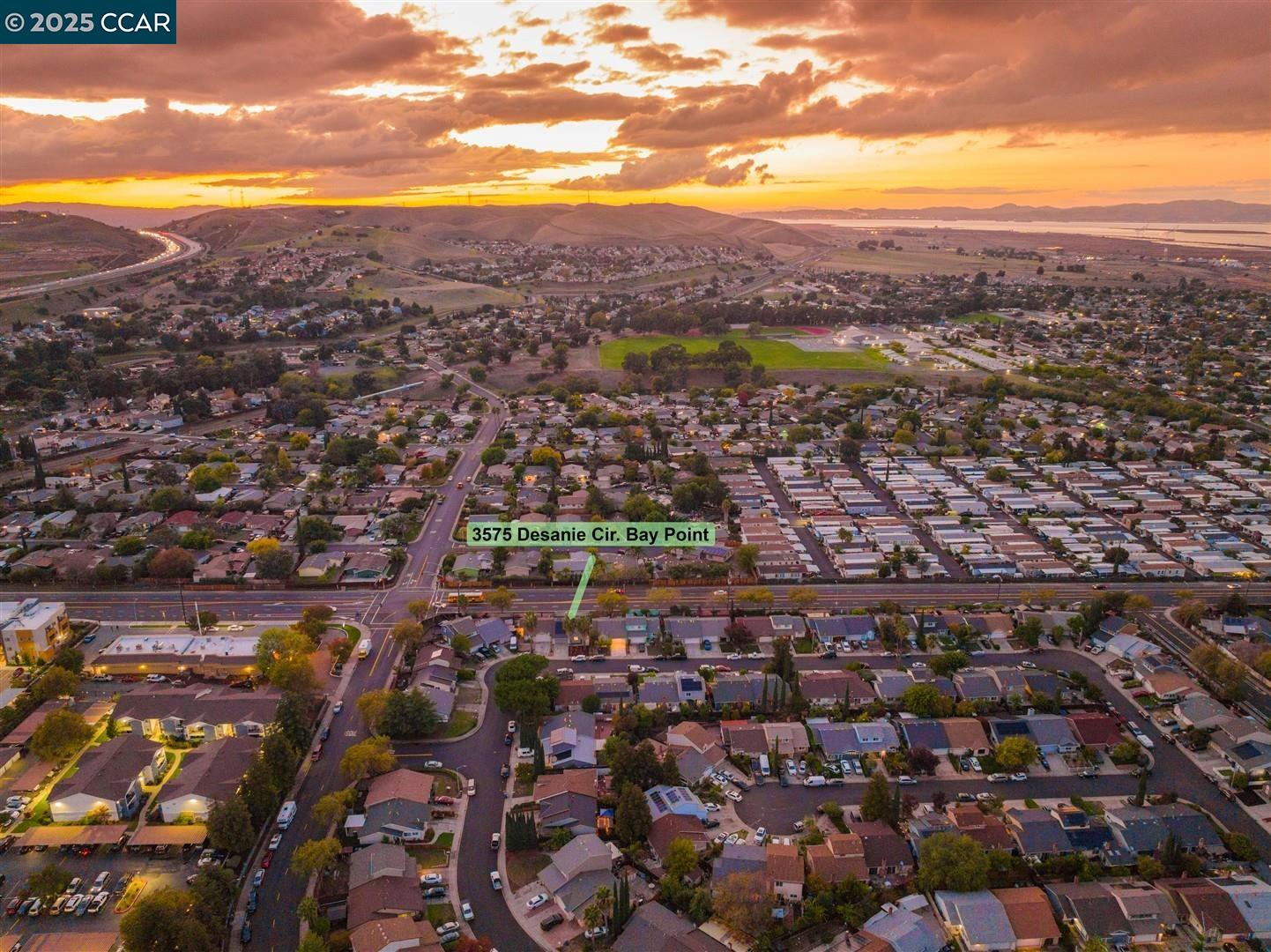 3575 Desanie Circle Bay Point, CA 94565 - Photo 35 of 37 an aerial view of residential houses with city view