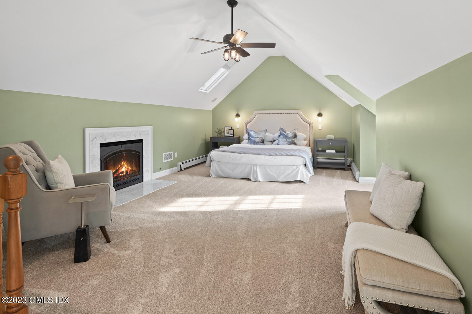 22 Drummer Lane Redding, CT 06896 - Photo 24 of 40 a living room with furniture and a fireplace