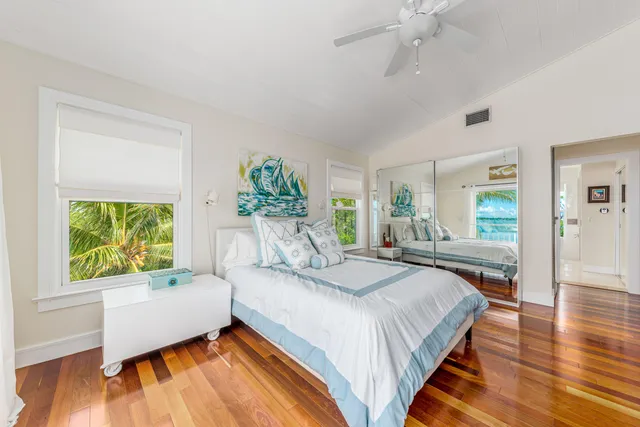 a living room with a large window and a large window