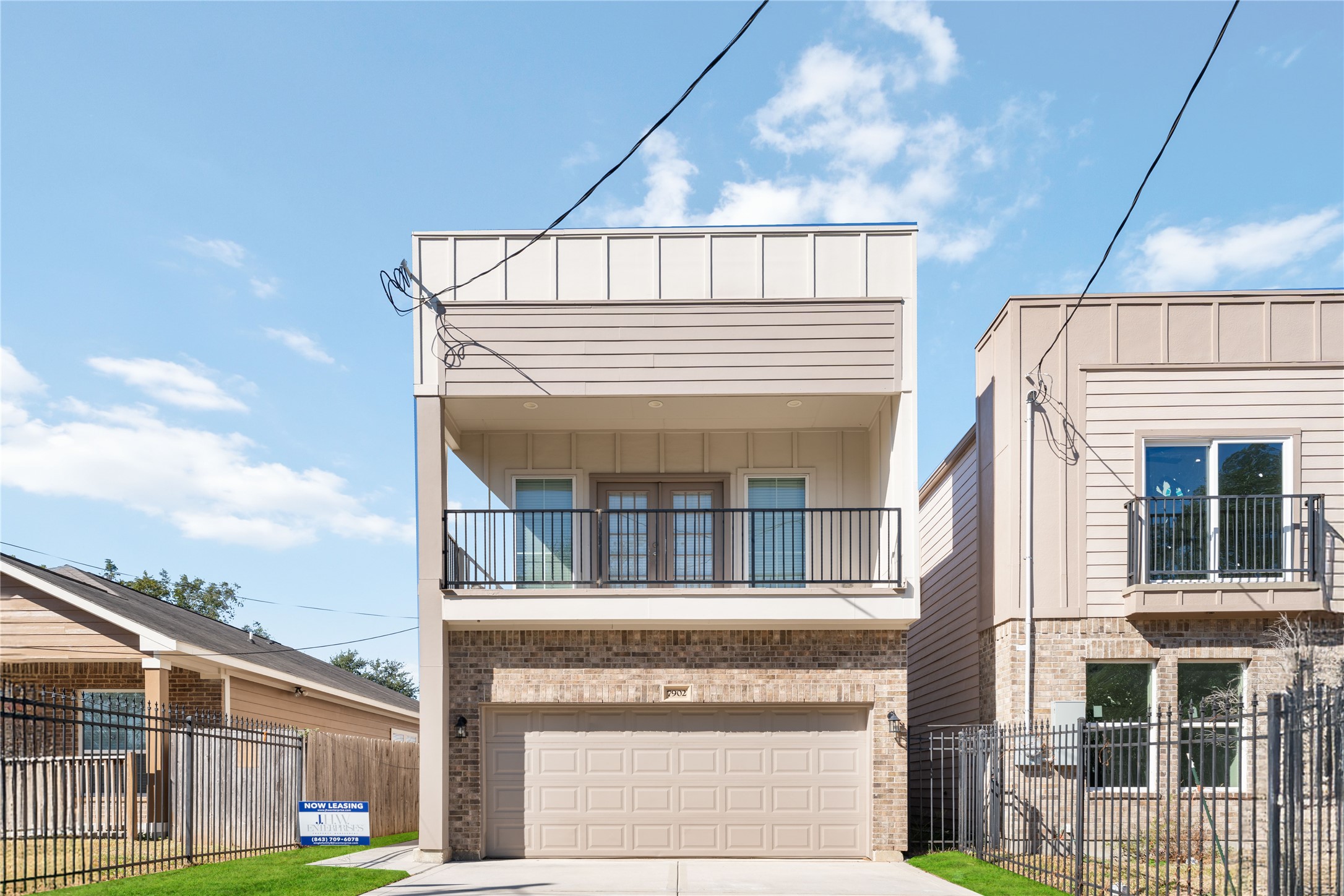a front view of a building