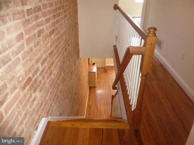 a view of a hallway with entryway