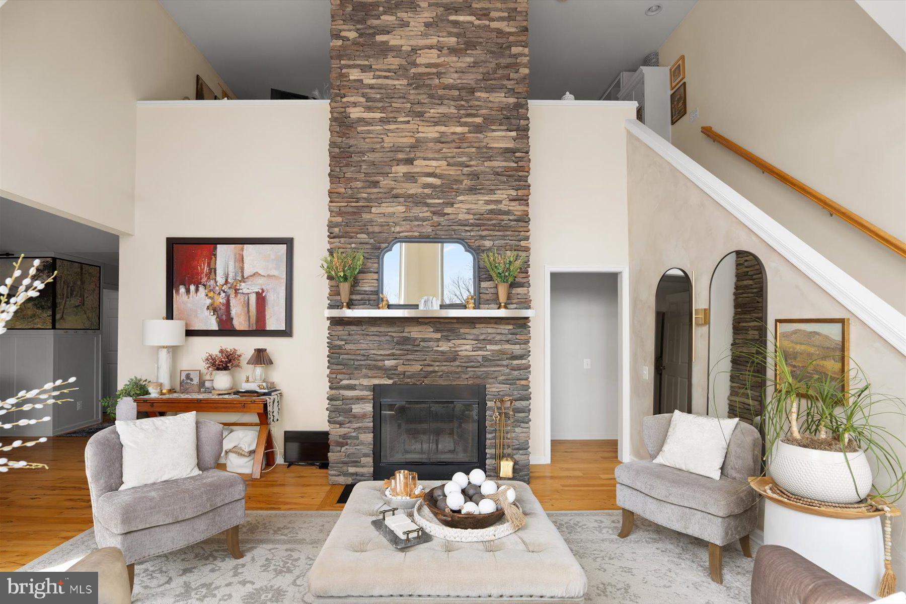 6246 John Barton Payne Road Marshall, VA 20115 - Photo 11 of 32 a living room with furniture and a fireplace