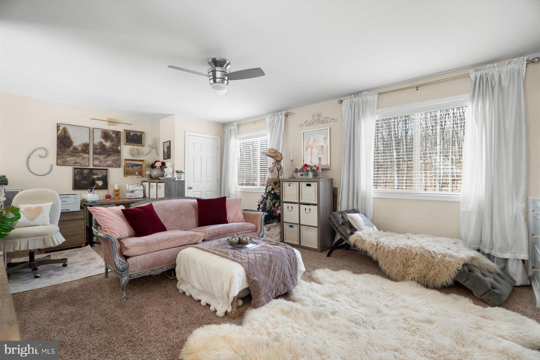 6246 John Barton Payne Road Marshall, VA 20115 - Photo 21 of 32 a bedroom with furniture and a large window