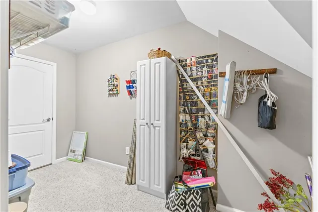 a view of a hallway with elevator