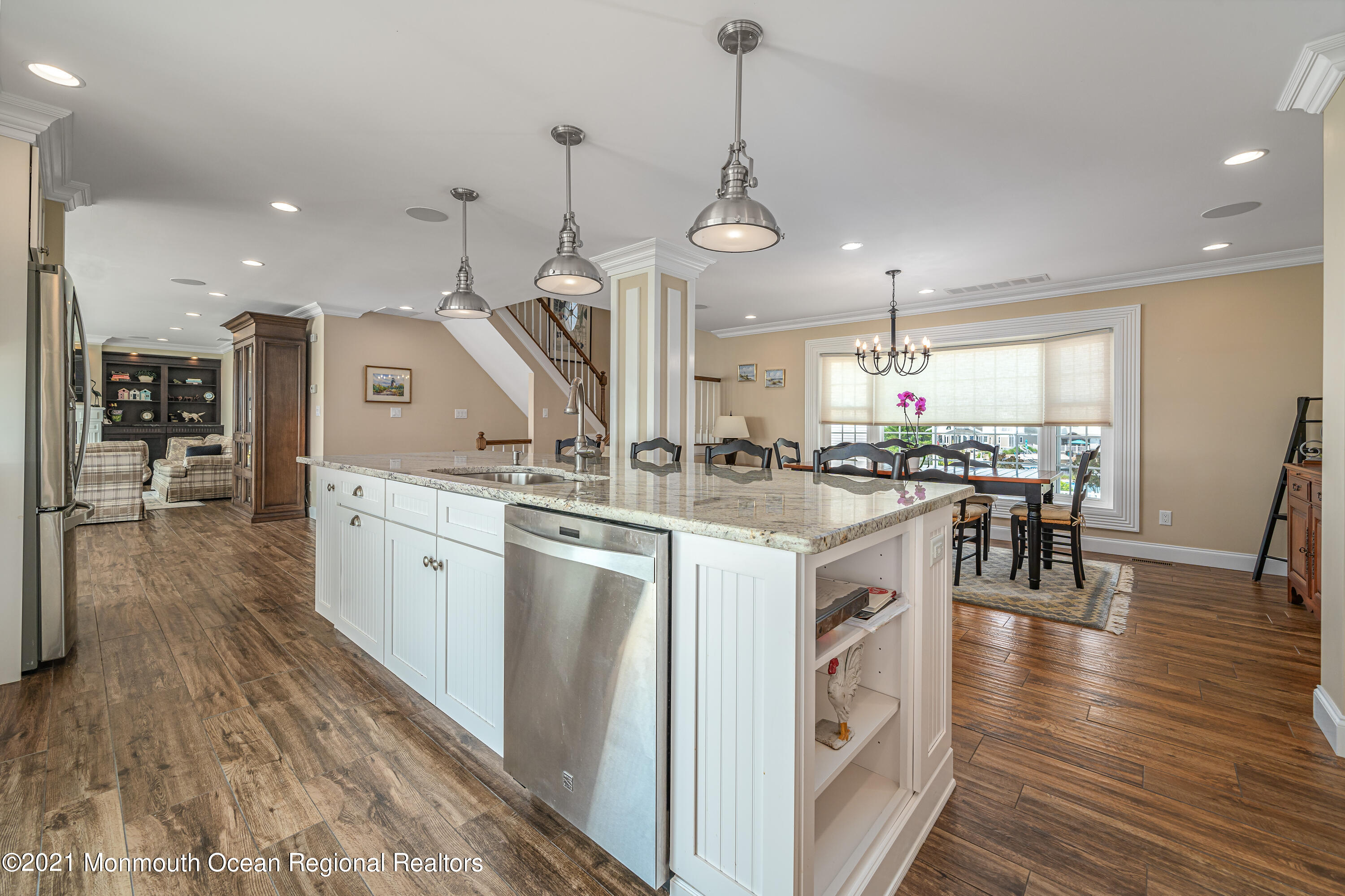 117 Clifton Road Barnegat, NJ 08005 - Photo 17 of 44 a kitchen with stainless steel appliances granite countertop a lot of counter space and wooden floor