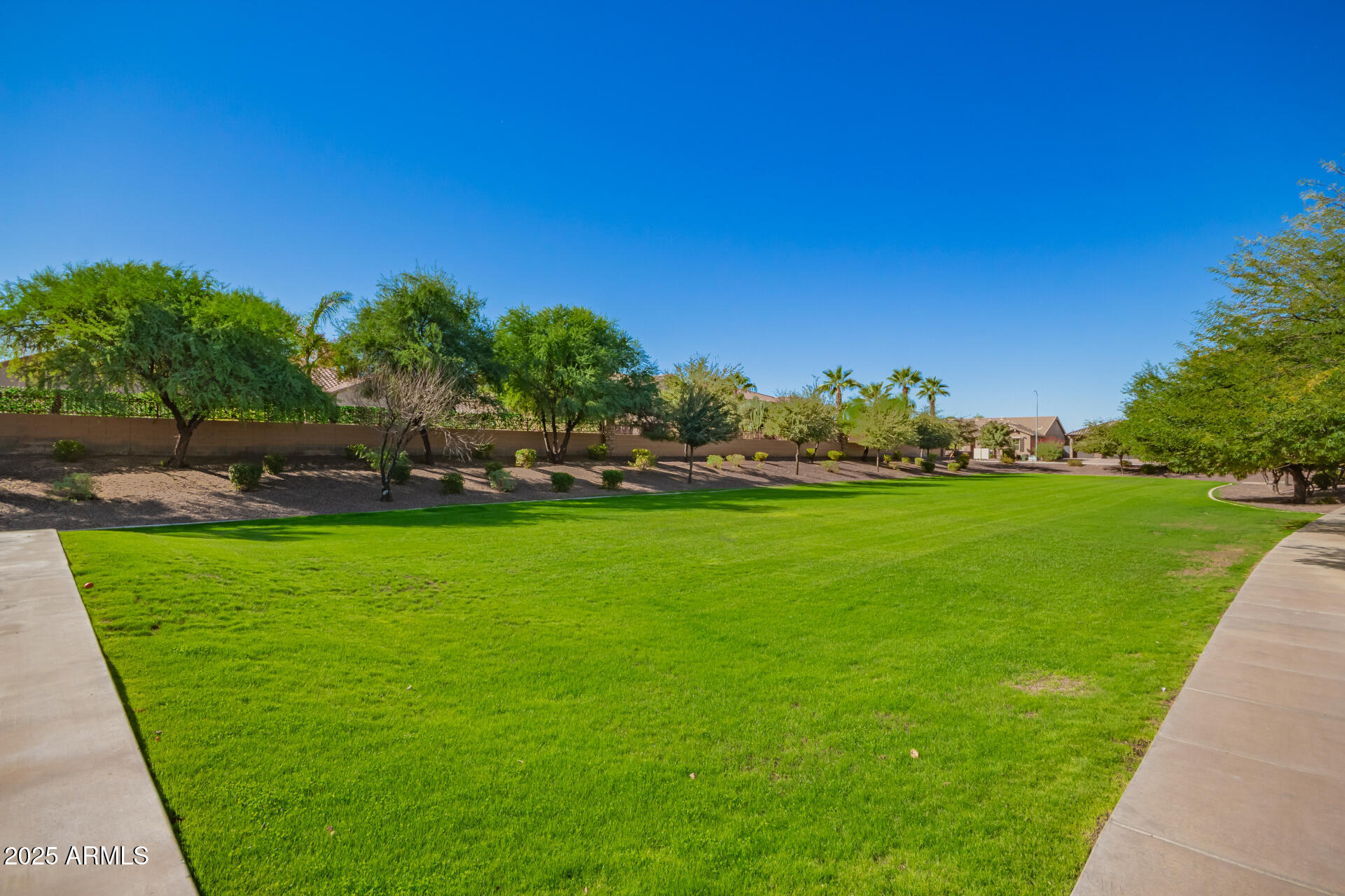 1672 South Sunset Drive Chandler, AZ 85286 - Photo 51 of 68 a view of yard with swimming pool and green space