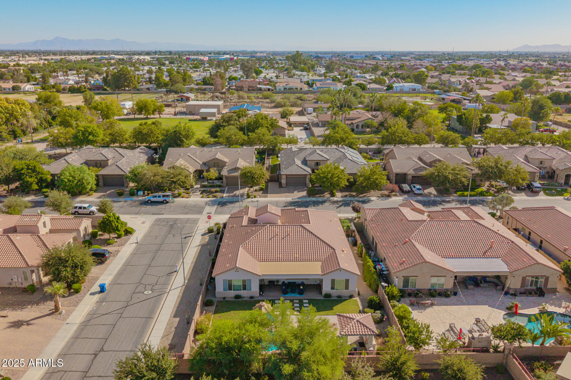 1672 South Sunset Drive Chandler, AZ 85286 - Photo 67 of 68 an aerial view of residential houses and outdoor space