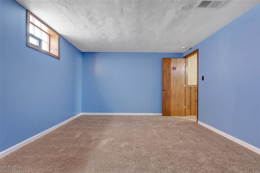 6136 Ridge Road Cleveland, OH 44129 - Photo 38 of 40 Additional living space with carpet and a textured ceiling