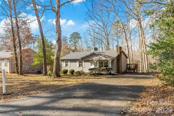 a front view of a building with street