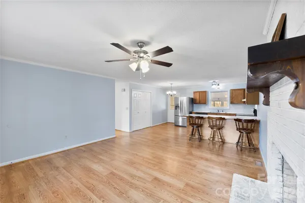a view of table and a workspace