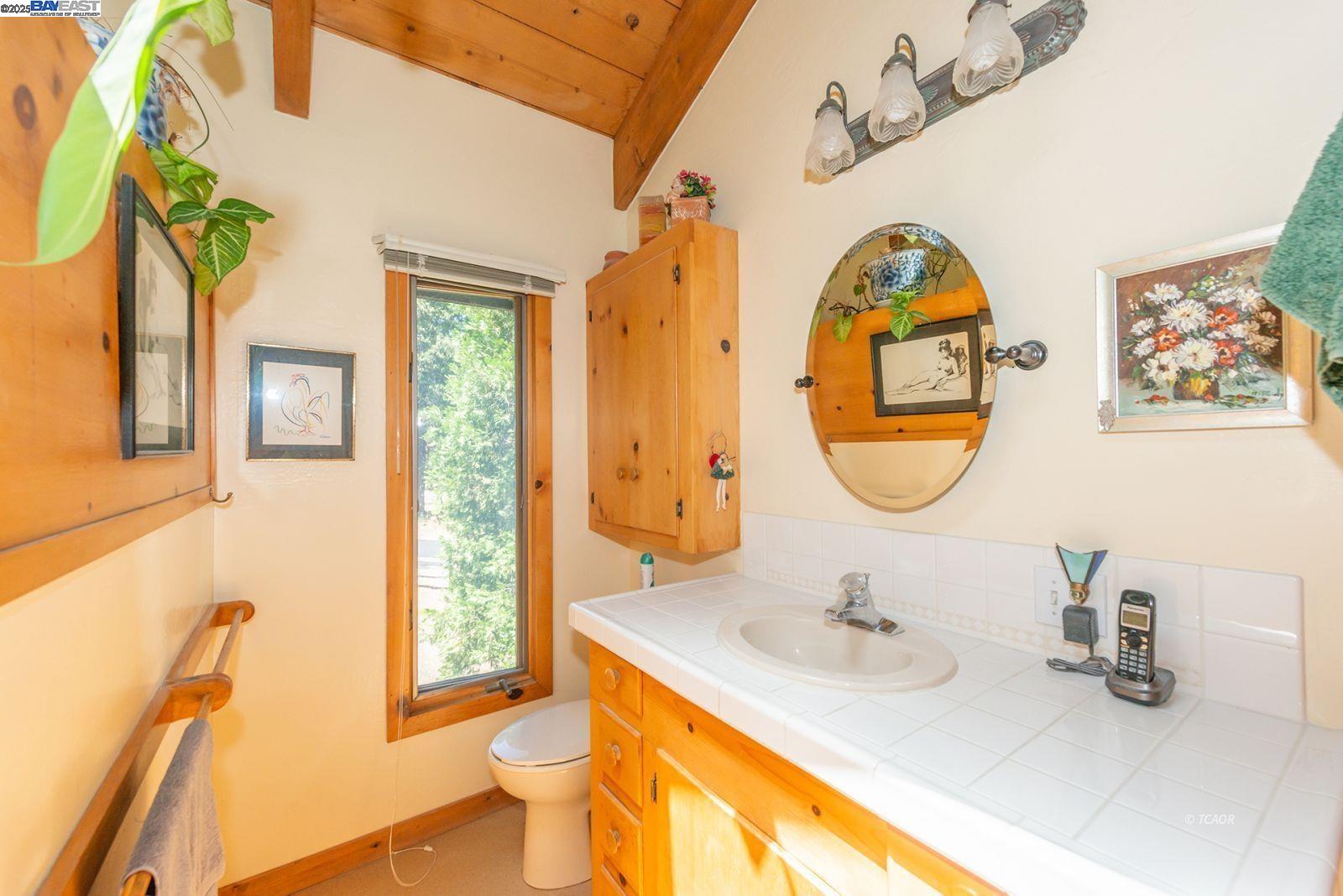 30 Dorleska Court Trinity Center, CA 96091 - Photo 20 of 50 a bathroom with a sink a toilet and a mirror