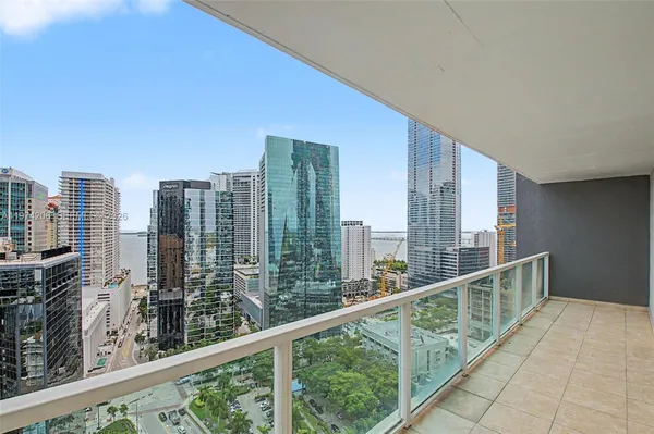 a view of city from balcony