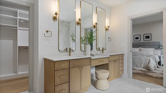 a bath tub sitting in a bathroom next to a window