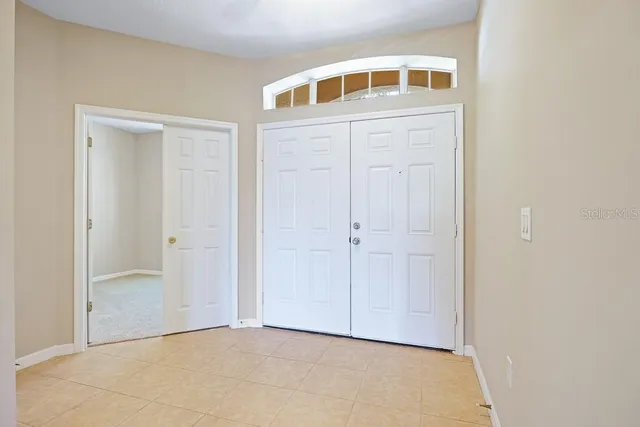 an empty room with a window