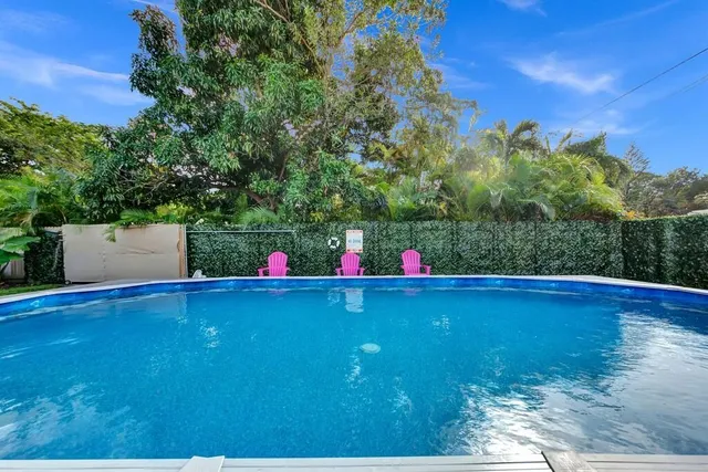 a view of a sink with a yard