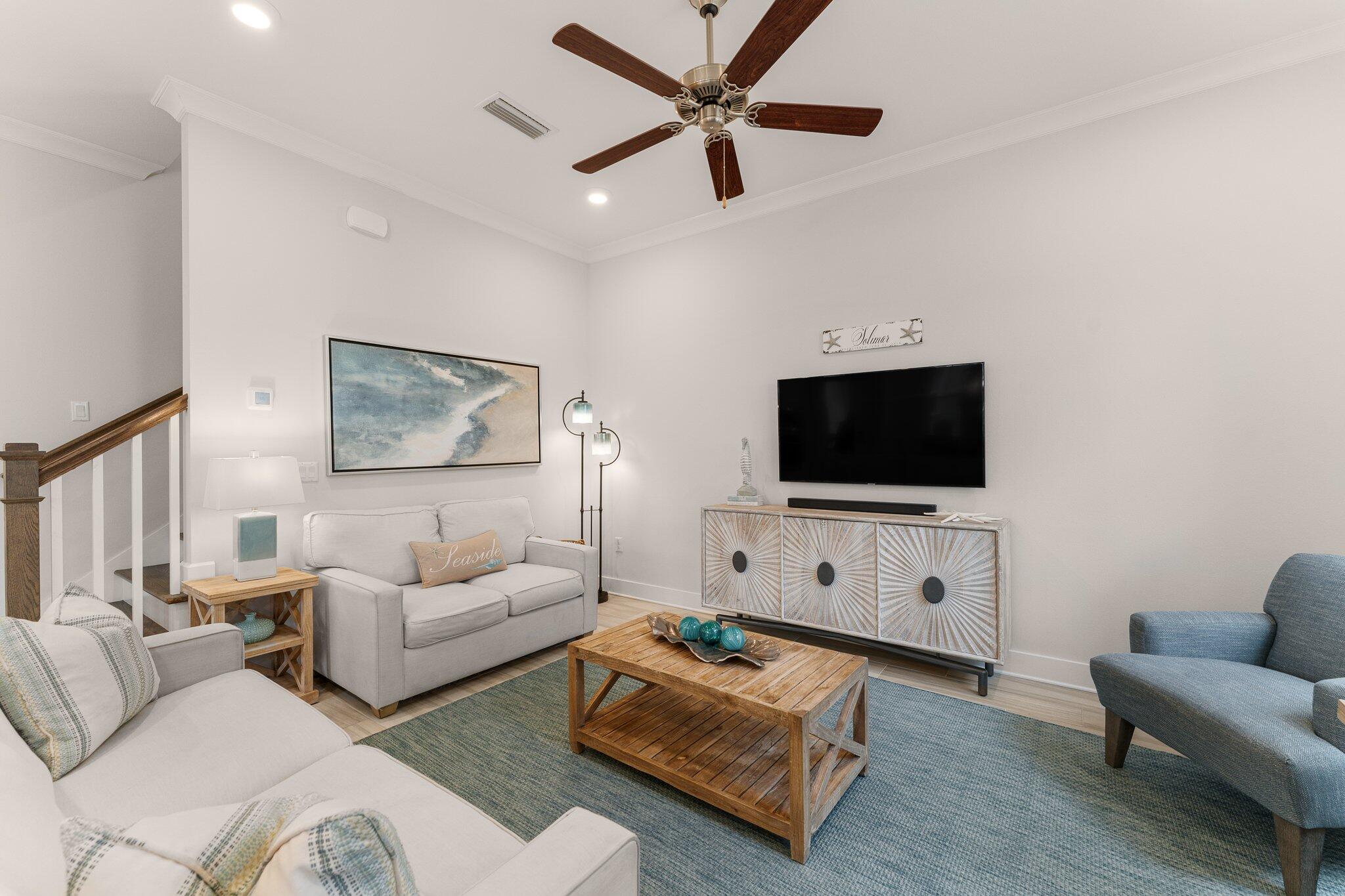 117 Pine Lands Loop Inlet Beach, FL 32461 - Photo 13 of 48 a living room with furniture and a flat screen tv