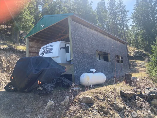 a backyard of a house