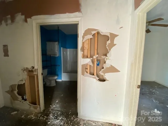 an empty room with a window