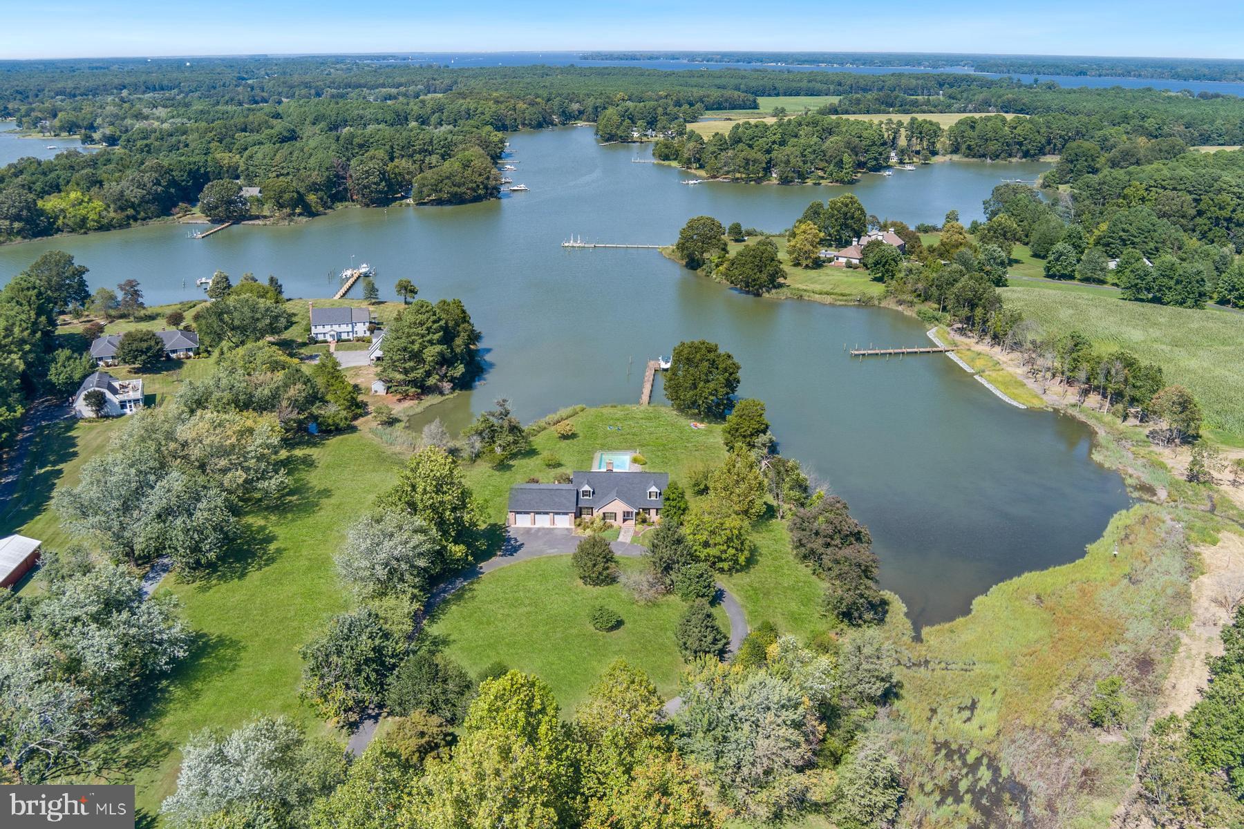 25500 Chance Farm Road St. Michaels, MD 21663 - Photo 41 of 43 an aerial view of lake residential house with outdoor space