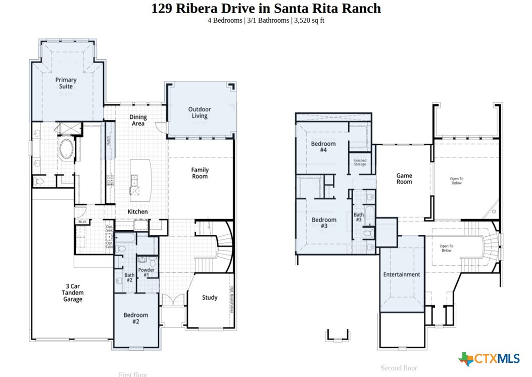 129 Ribera Drive Liberty Hill, TX 78642 - Photo 23 of 23 a picture of a floor plan