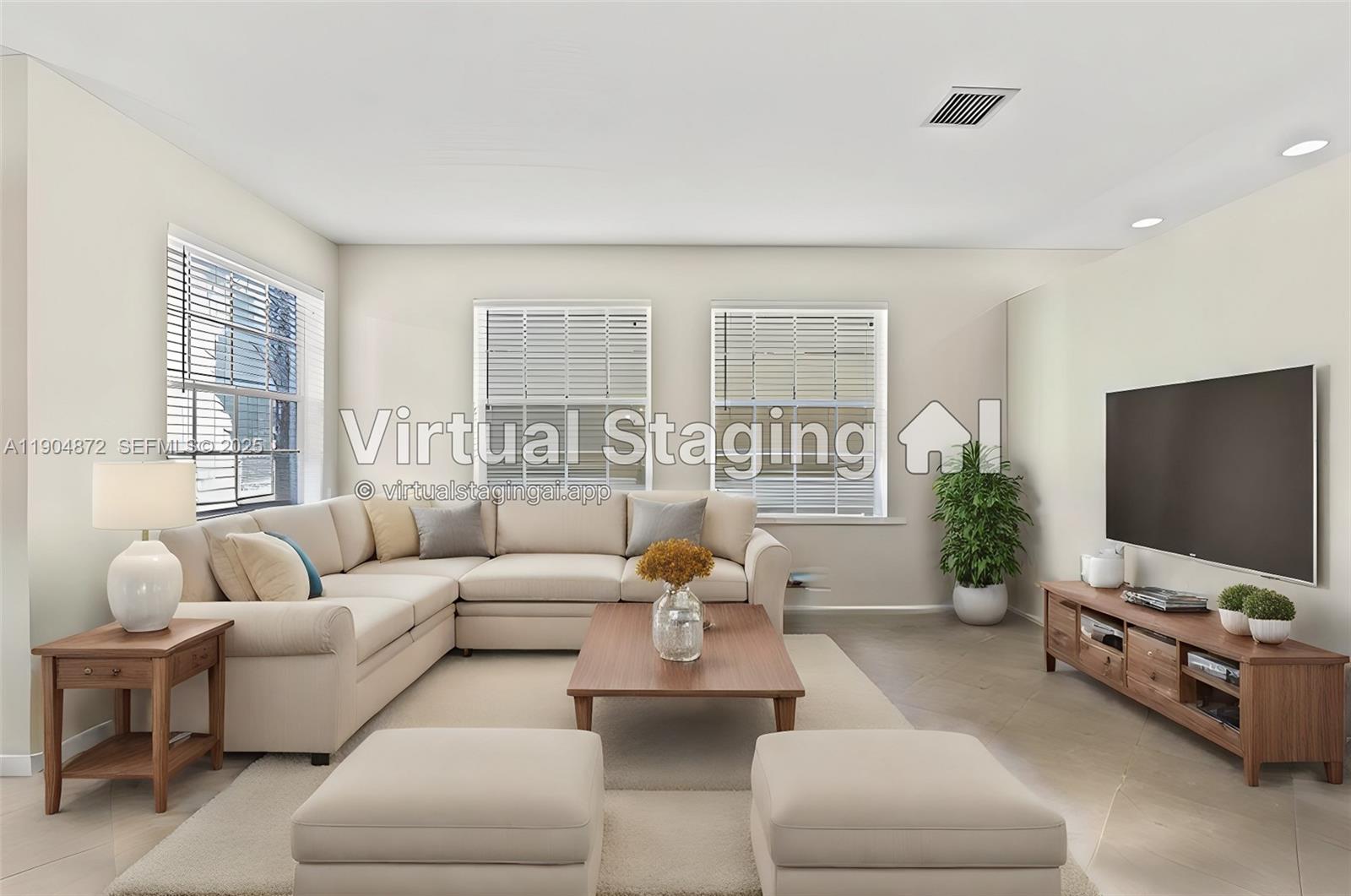 9042 Dupont Place Wellington, FL 33414 - Photo 2 of 43 a living room with furniture and a flat screen tv
